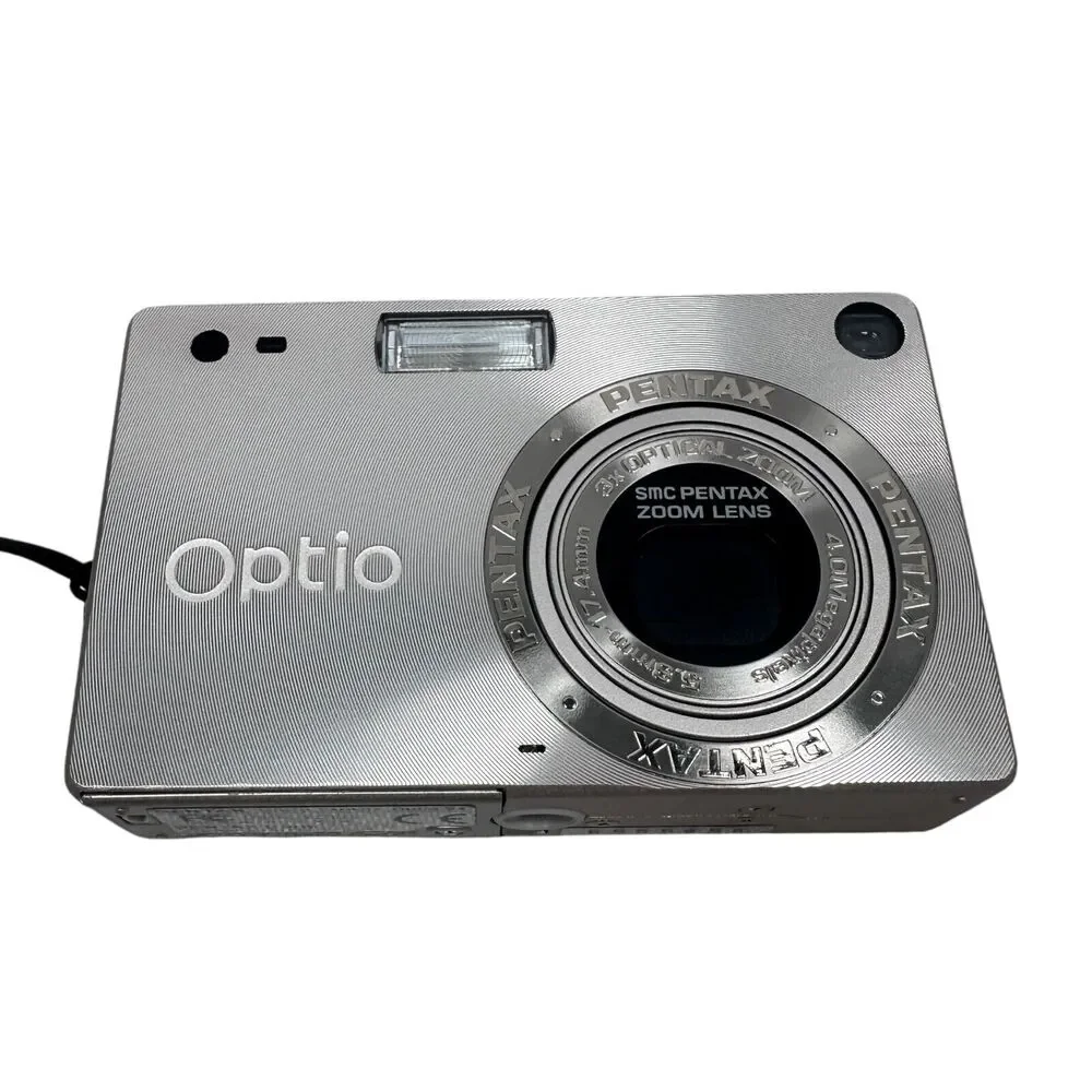 Pentax Optio S4 Digital Camera 3x Optical Zoom Silver‎ LCD UNTESTED For Parts